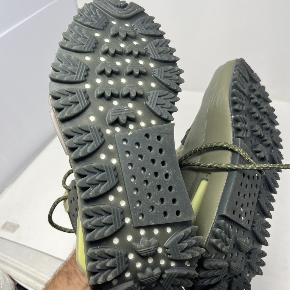 Adidas x Pharrell HU NMD S1 RYAT Men's Size 8 Focus Olive Sneakers IE4686 - Picture 4 of 14